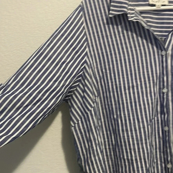 Love J blue and white striped shirt dress 3x - Picture 3 of 5